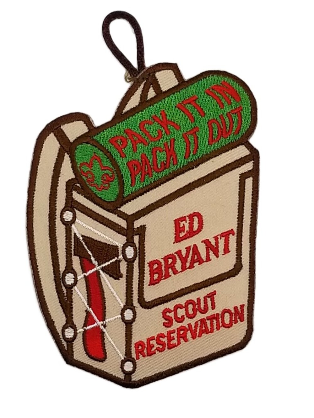 Ed Bryant Scout Reservation Patch Boy Scouts Pack It In Pack It Out Backpack BSA